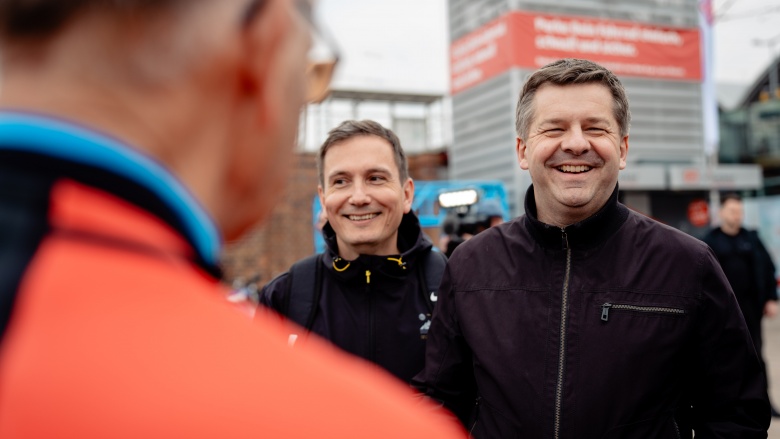 Ministerpräsident Sven Schulze und Landratskandidat Sven Czekalla
