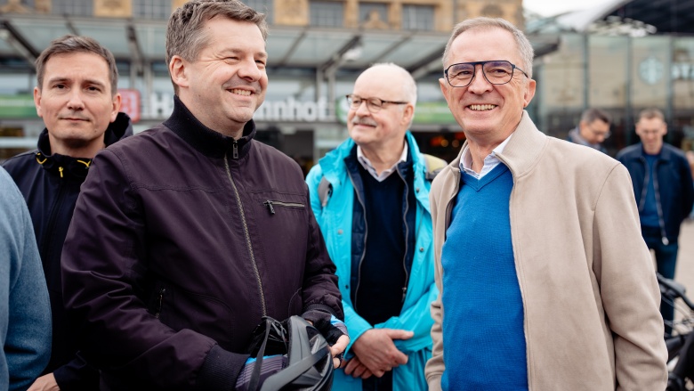 Ministerpräsident Sven Schulze und Kreisvorsitzender der CDU Halle, Marco Tullner MdL
